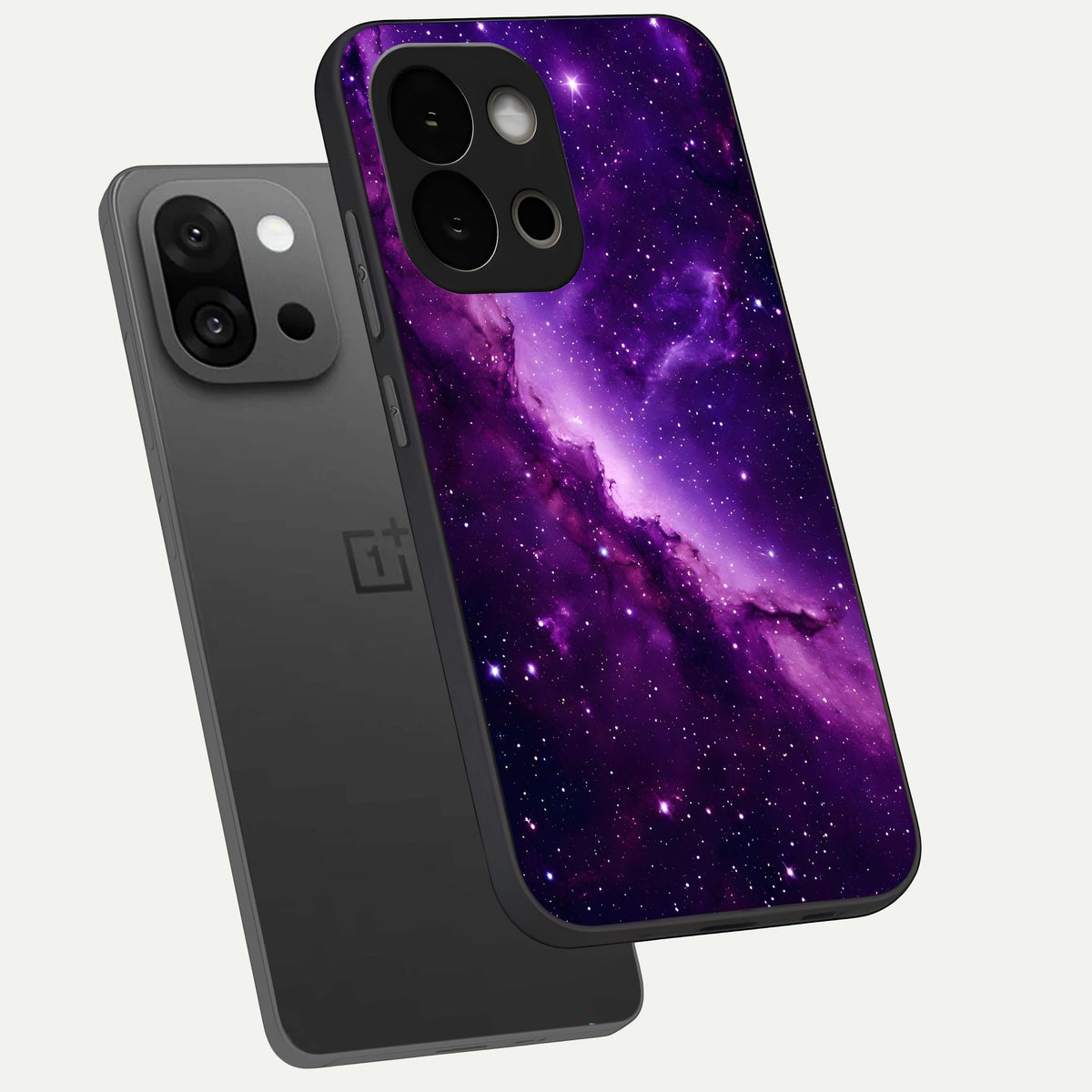  Purple Shade Sky phone case For OnePlus 13S showing premium glass back cover with detailed artwork