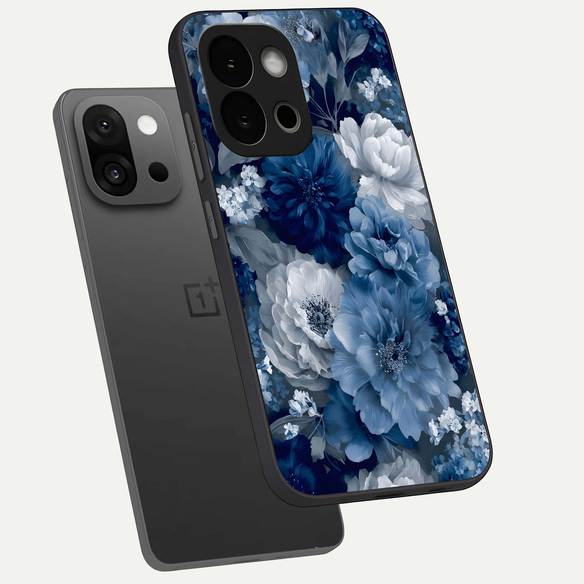  Royal Bloom Garden phone case For OnePlus 13S showing premium glass back cover with detailed artwork
