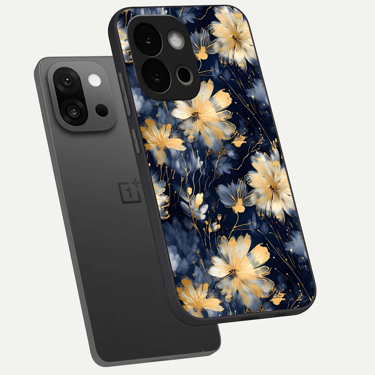  Royal Petal Dream phone case For OnePlus 13S showing premium glass back cover with detailed artwork