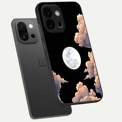  Shade Cloud Moon phone case For OnePlus 13S showing premium glass back cover with detailed artwork