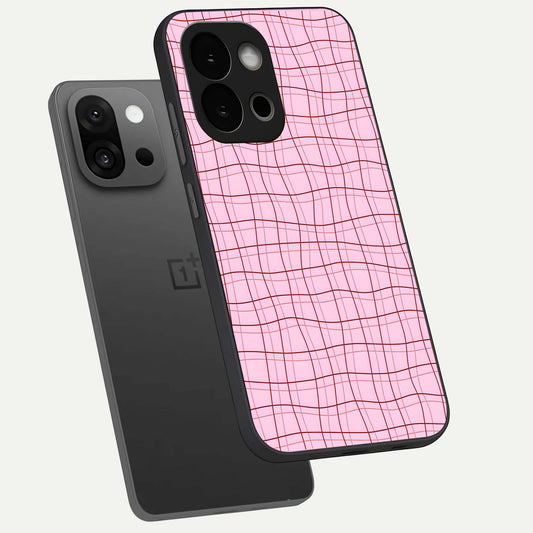  Soft Grid Bliss phone case For OnePlus 13S showing premium glass back cover with detailed artwork