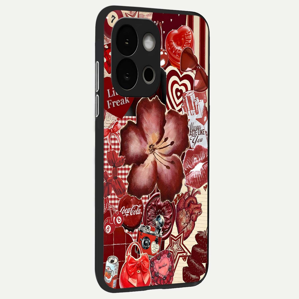  Aesthetic Little Freak back cover For OnePlus 13S slim fit glass case with vibrant aesthetic design