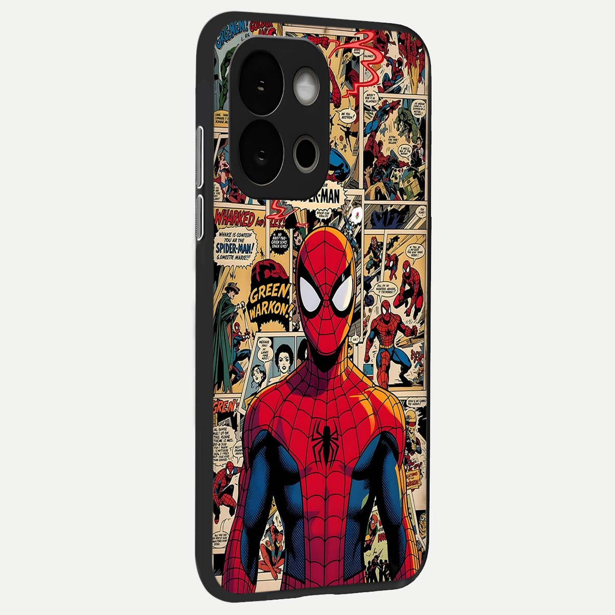  Aesthetic Spider back cover For OnePlus 13S slim fit glass case with vibrant aesthetic design