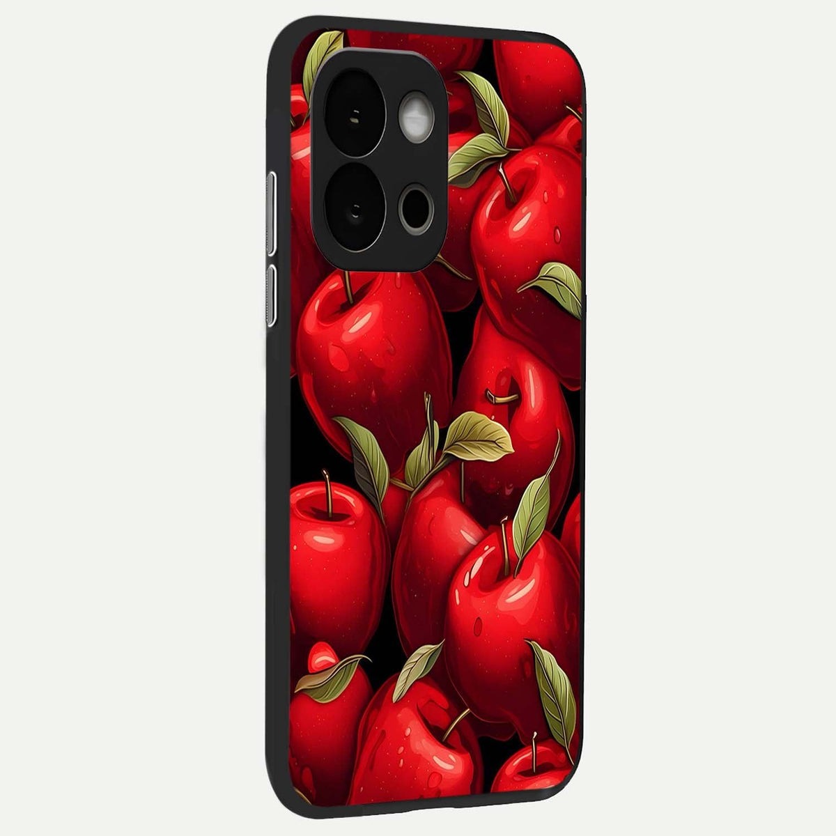  Apple Pattern back cover For OnePlus 13S slim fit glass case with vibrant aesthetic design