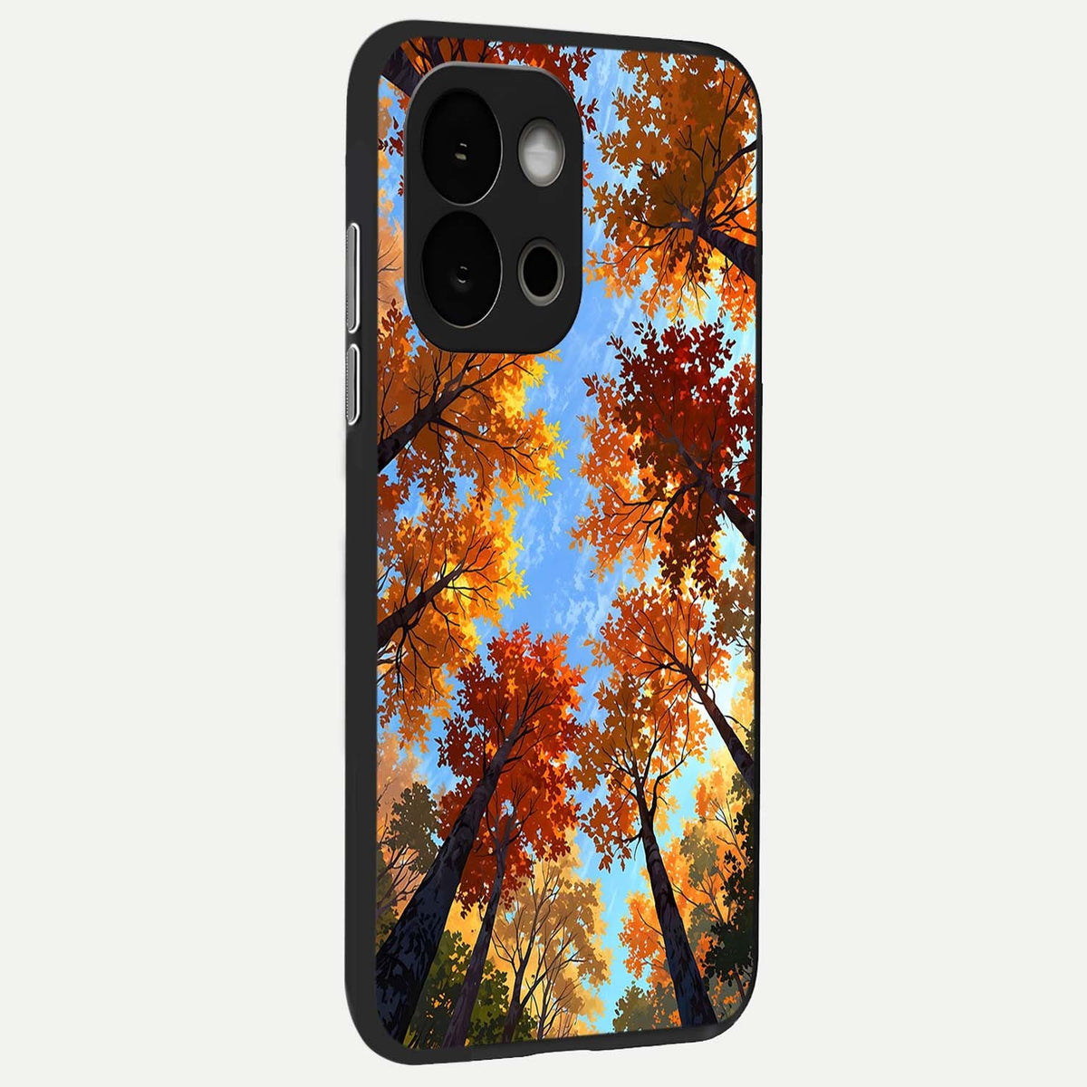  Autumn Sky Rise back cover For OnePlus 13S slim fit glass case with vibrant aesthetic design
