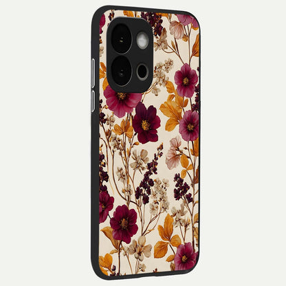  Autumn Wine Bloom back cover For OnePlus 13S slim fit glass case with vibrant aesthetic design