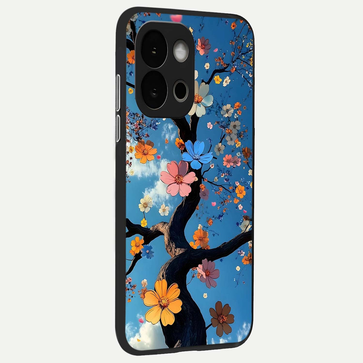  Blossom Dream Sky back cover For OnePlus 13S slim fit glass case with vibrant aesthetic design