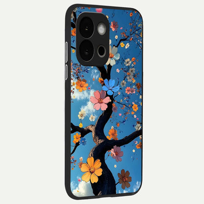  Blossom Dream Sky back cover For OnePlus 13S slim fit glass case with vibrant aesthetic design