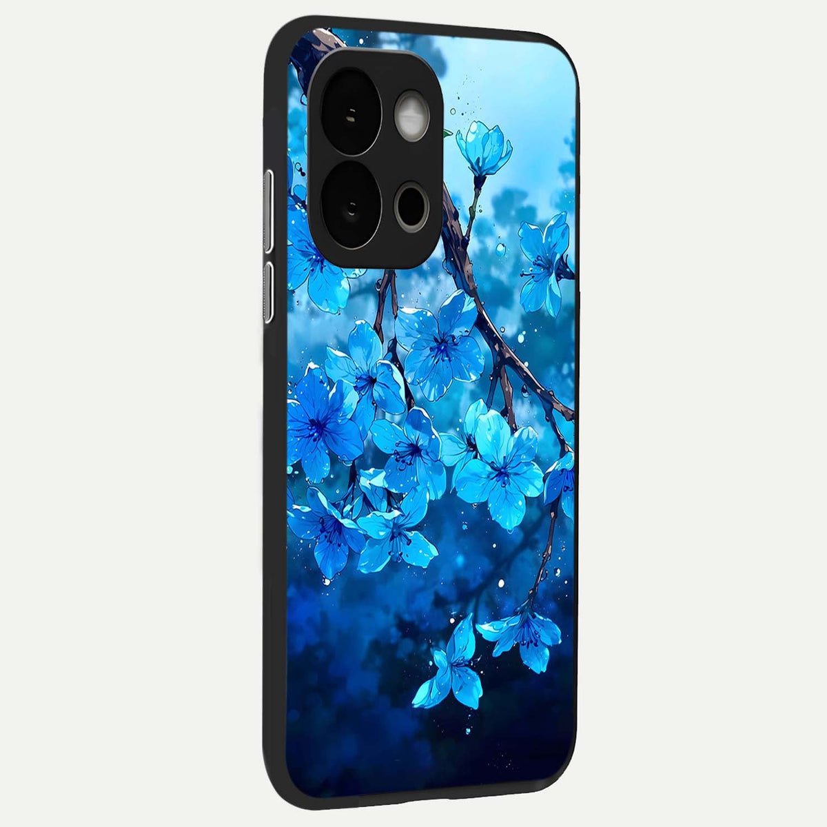  Blue Blossoms Branch back cover For OnePlus 13S slim fit glass case with vibrant aesthetic design