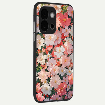  Blush Bloom Field back cover For OnePlus 13S slim fit glass case with vibrant aesthetic design