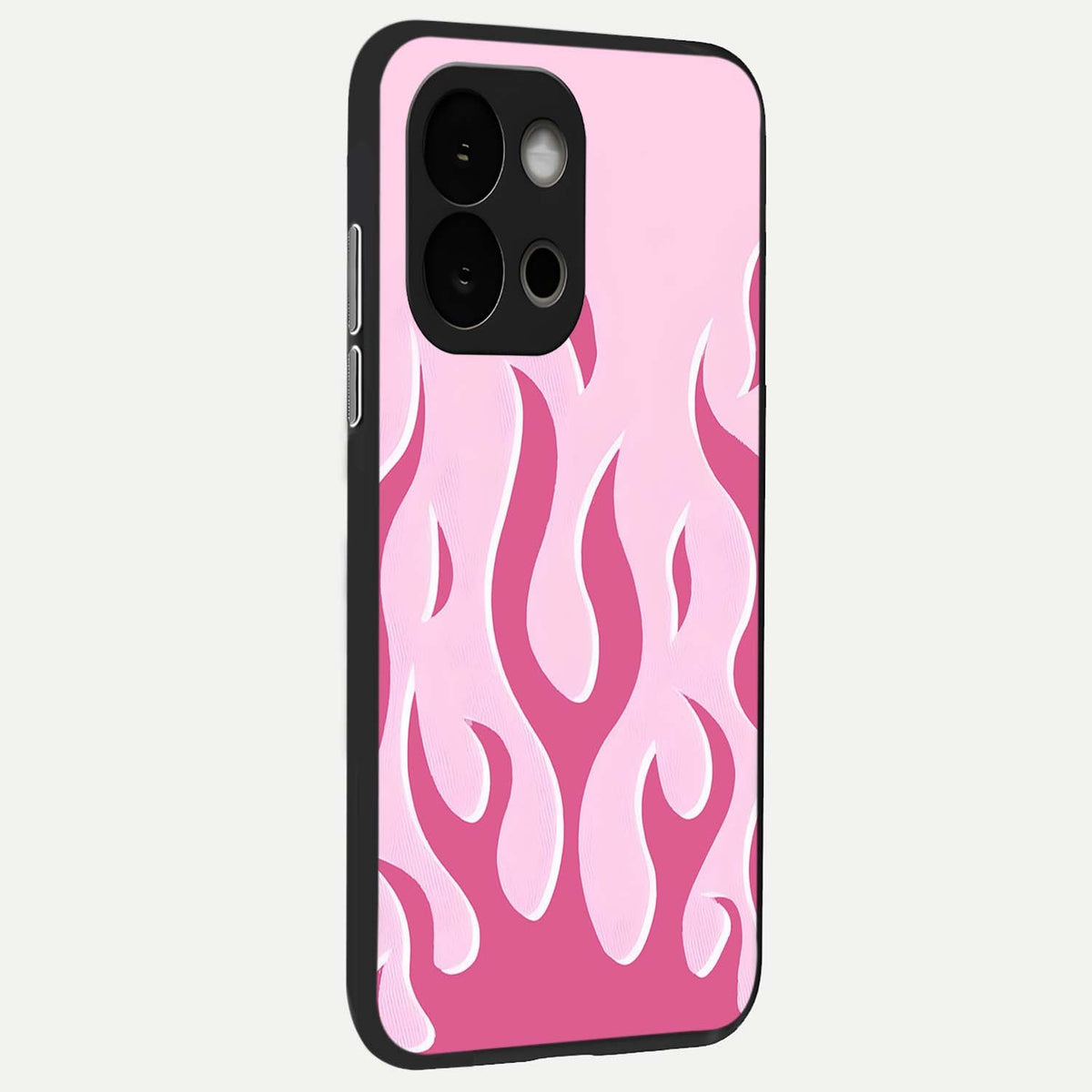  Blush Flame Energy back cover For OnePlus 13S slim fit glass case with vibrant aesthetic design