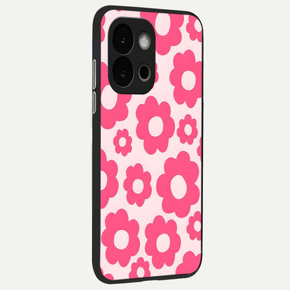  Blush Flower Pop back cover For OnePlus 13S slim fit glass case with vibrant aesthetic design