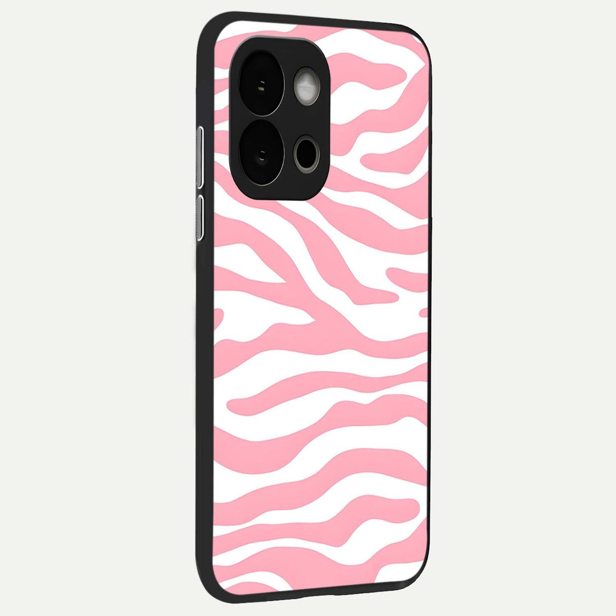  Blush Zebra Flow back cover For OnePlus 13S slim fit glass case with vibrant aesthetic design