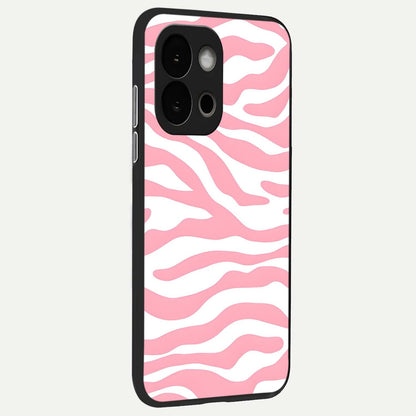  Blush Zebra Flow back cover For OnePlus 13S slim fit glass case with vibrant aesthetic design