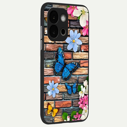  Brick Bloom Flight back cover For OnePlus 13S slim fit glass case with vibrant aesthetic design