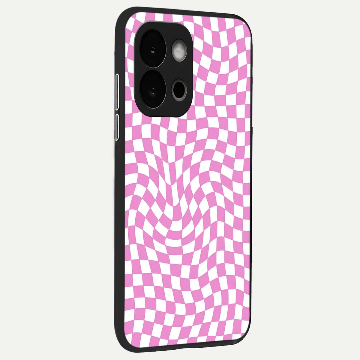  Bubblegum Check Wave back cover For OnePlus 13S slim fit glass case with vibrant aesthetic design