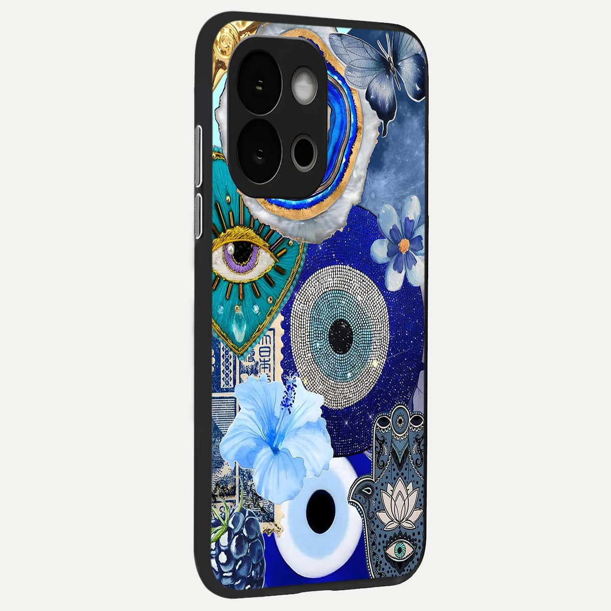  Celestial Blue Vision back cover For OnePlus 13S slim fit glass case with vibrant aesthetic design
