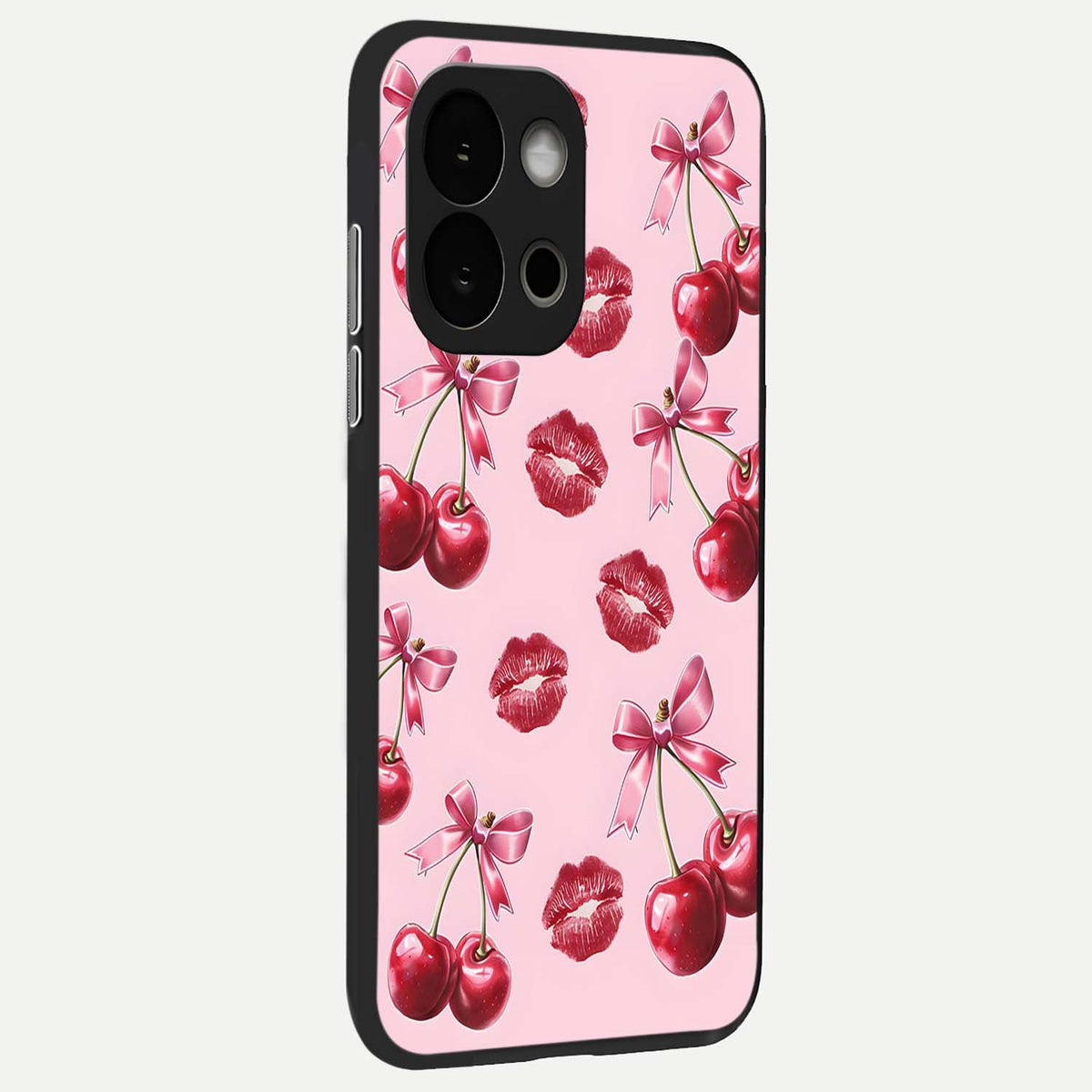  Cherry With Lips back cover For OnePlus 13S slim fit glass case with vibrant aesthetic design