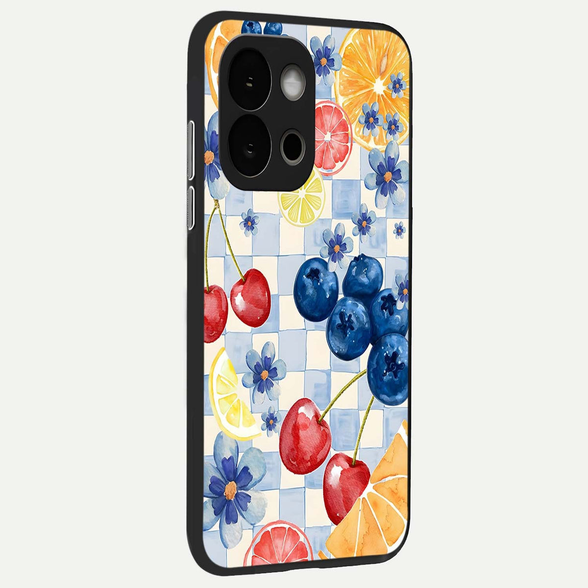  Citrus Bloom Joy back cover For OnePlus 13S slim fit glass case with vibrant aesthetic design