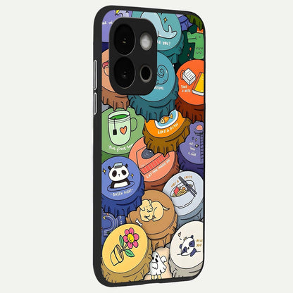  Coins Patterns back cover For OnePlus 13S slim fit glass case with vibrant aesthetic design