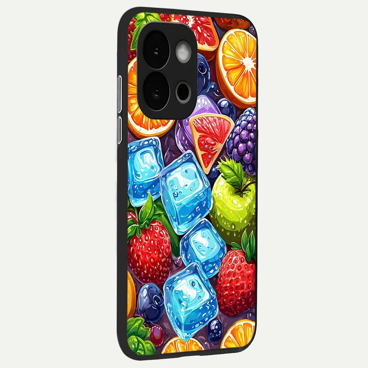  Colorful Fruits with Ice back cover For OnePlus 13S slim fit glass case with vibrant aesthetic design