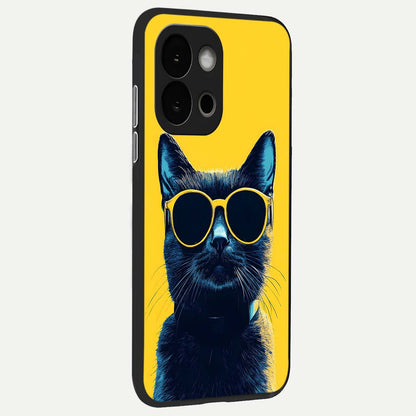  Cool Cat Vibes back cover For OnePlus 13S slim fit glass case with vibrant aesthetic design