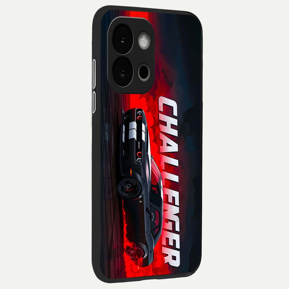  Crimson Challenger Fury back cover For OnePlus 13S slim fit glass case with vibrant aesthetic design