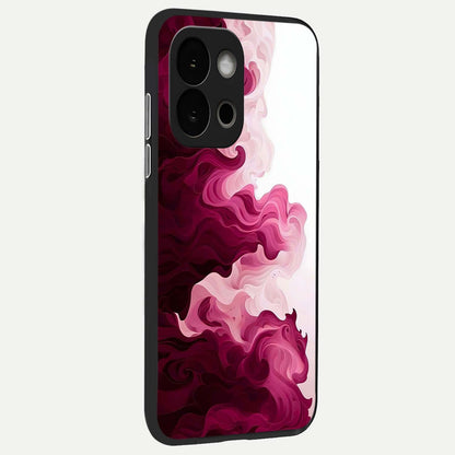  Crimson Wave Flow back cover For OnePlus 13S slim fit glass case with vibrant aesthetic design