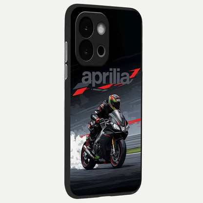  Dark Aprilla back cover For OnePlus 13S slim fit glass case with vibrant aesthetic design