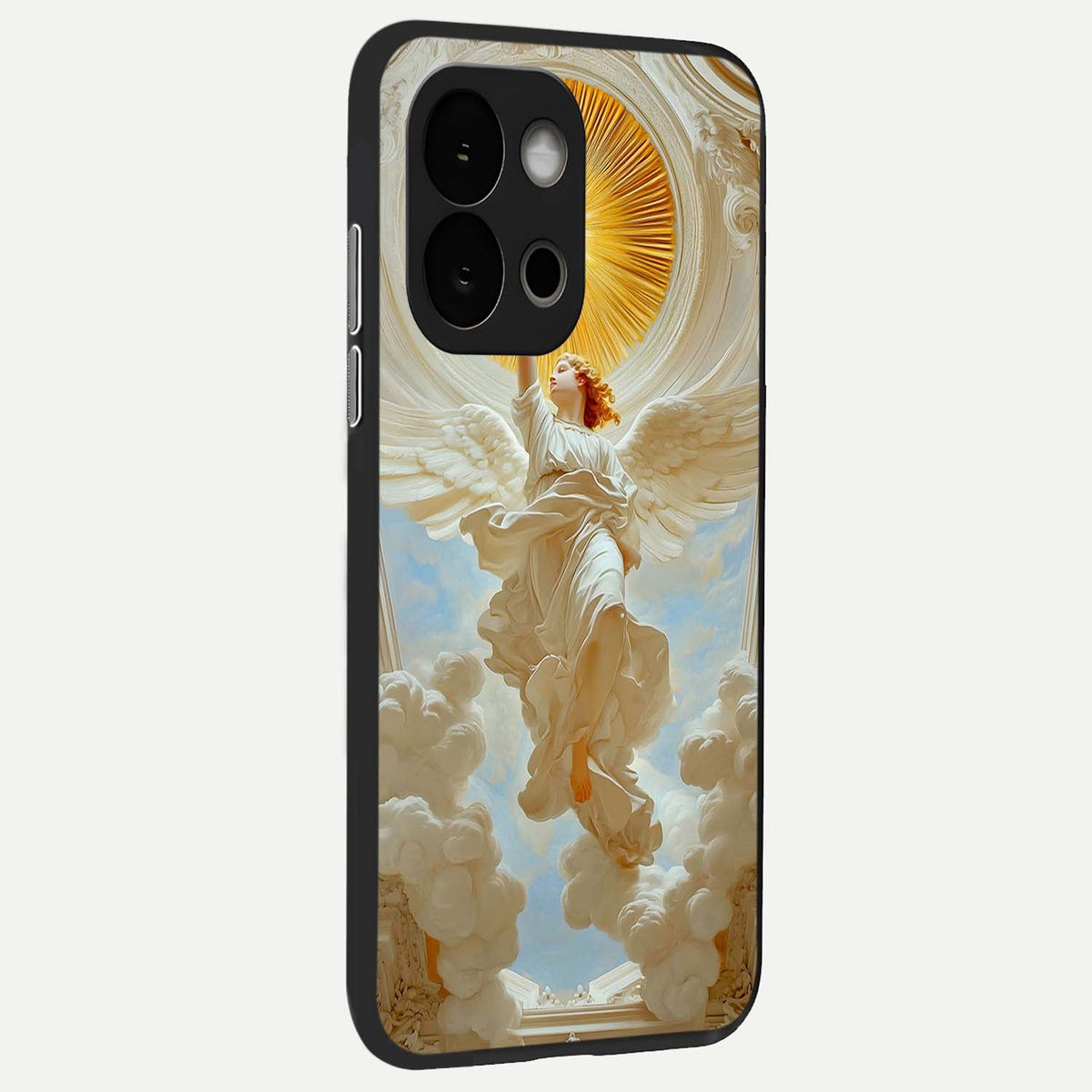  Divine Light Angel back cover For OnePlus 13S slim fit glass case with vibrant aesthetic design