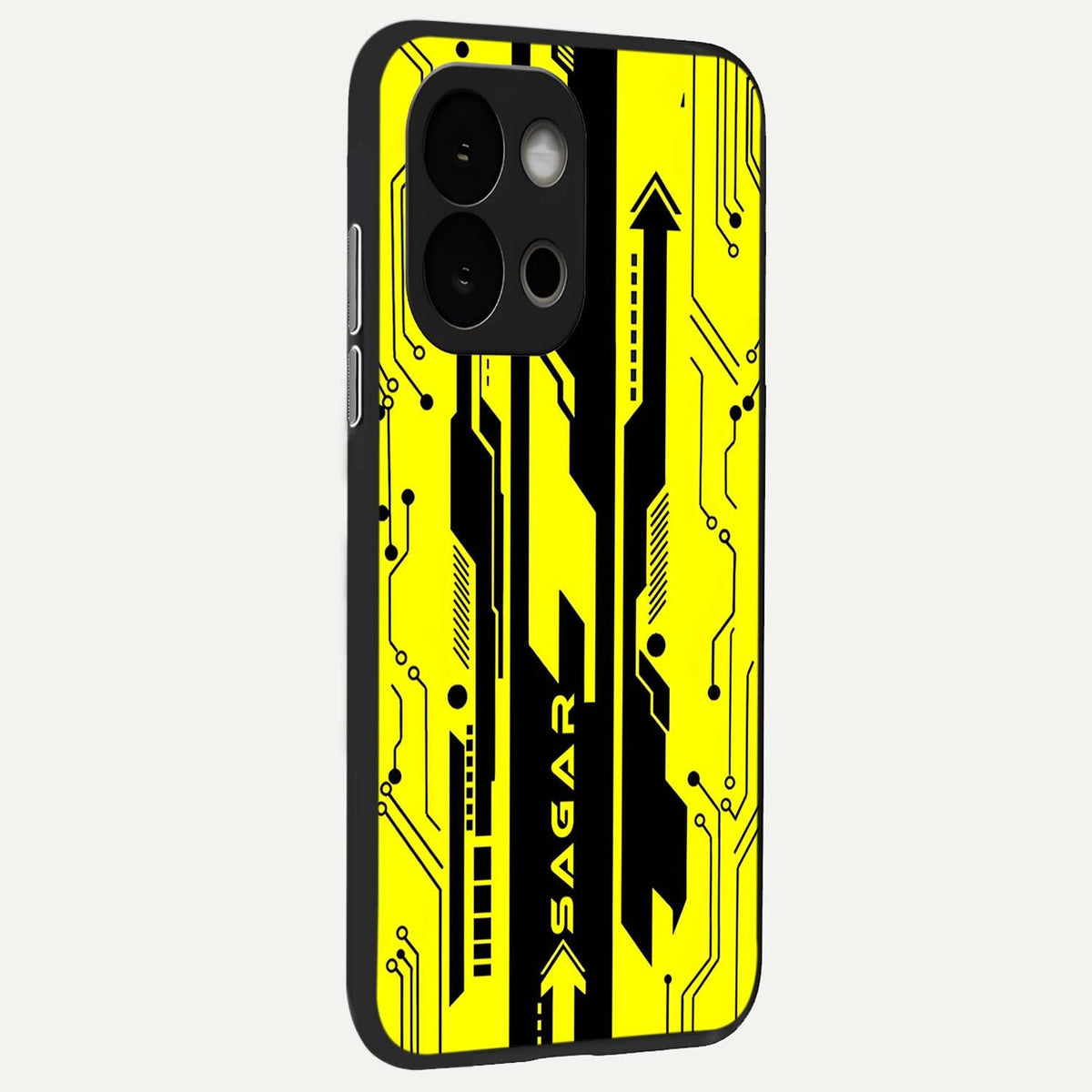  Electric Pulse CYBERPUNK Custom Name back cover For OnePlus 13S slim fit glass case with vibrant aesthetic design