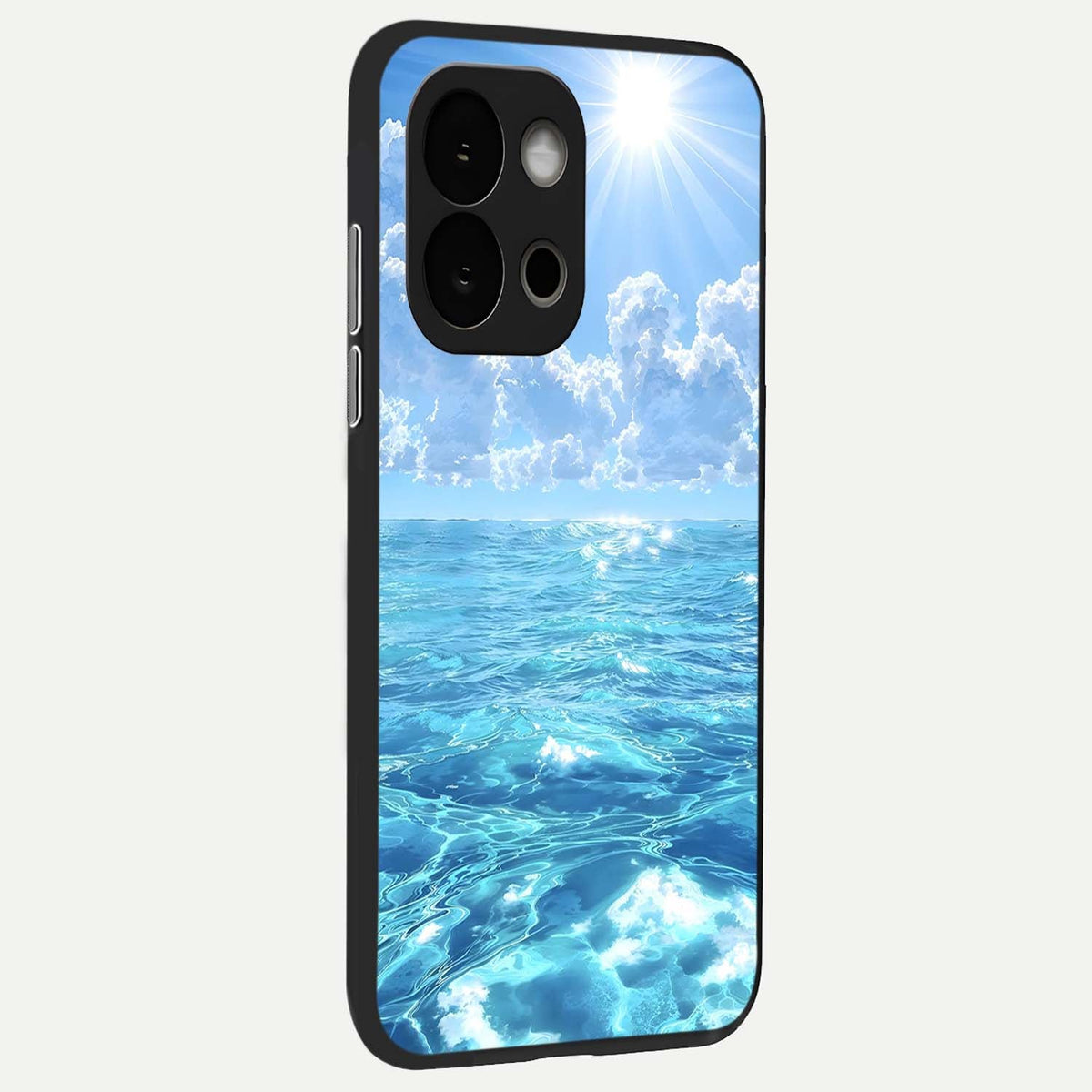  Endless Ocean Horizon back cover For OnePlus 13S slim fit glass case with vibrant aesthetic design