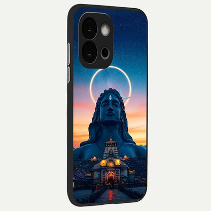  Eternal Shiva Aura back cover For OnePlus 13S slim fit glass case with vibrant aesthetic design