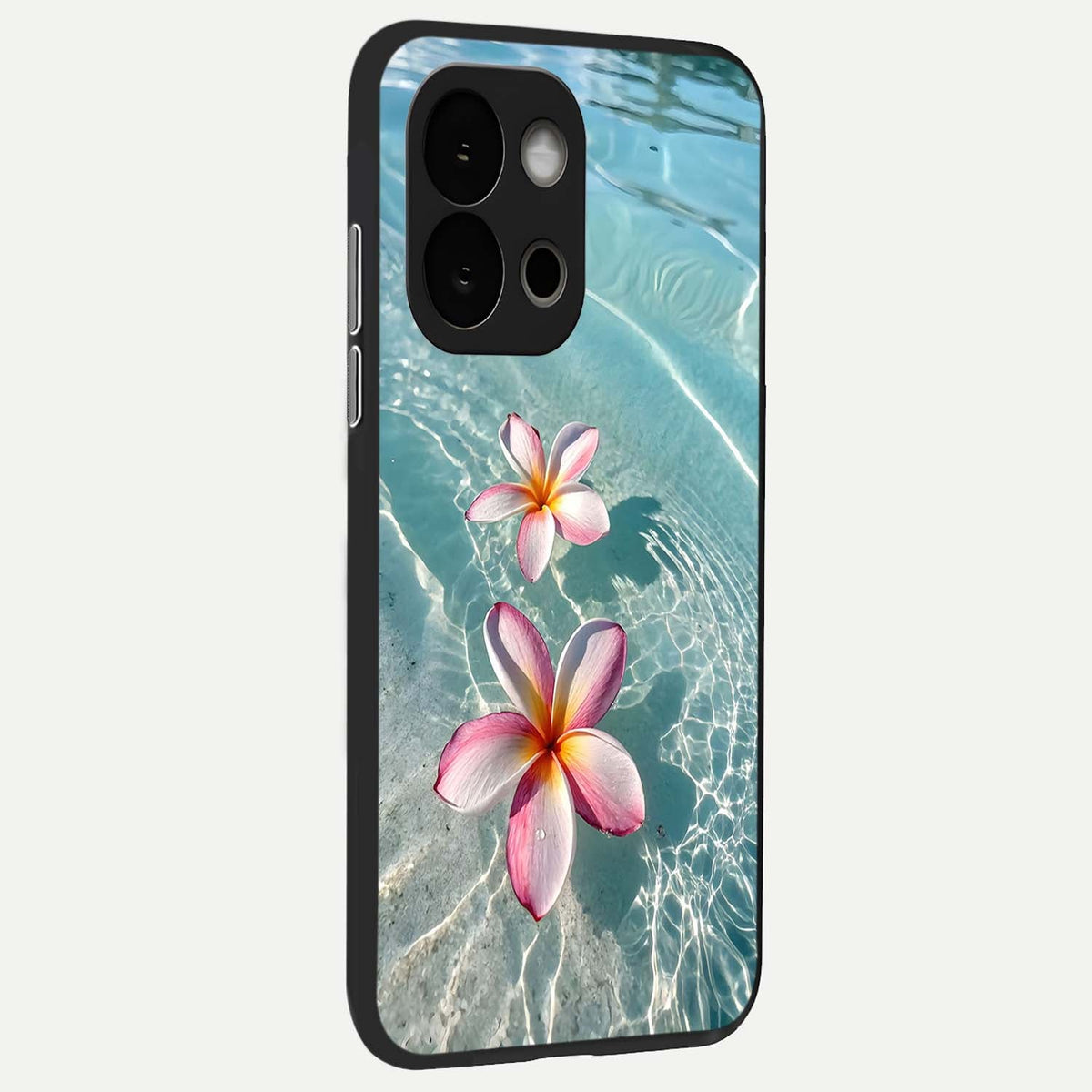  Floating Bloom Bliss back cover For OnePlus 13S slim fit glass case with vibrant aesthetic design