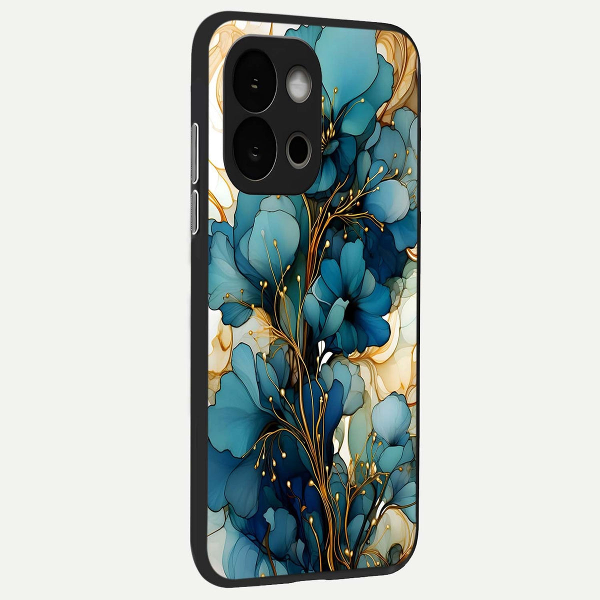  Golden Bloom Symphony back cover For OnePlus 13S slim fit glass case with vibrant aesthetic design
