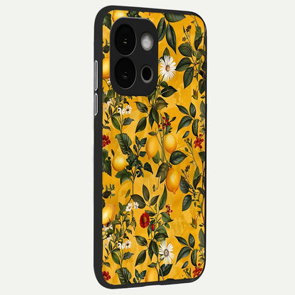  Golden Lemon Field back cover For OnePlus 13S slim fit glass case with vibrant aesthetic design