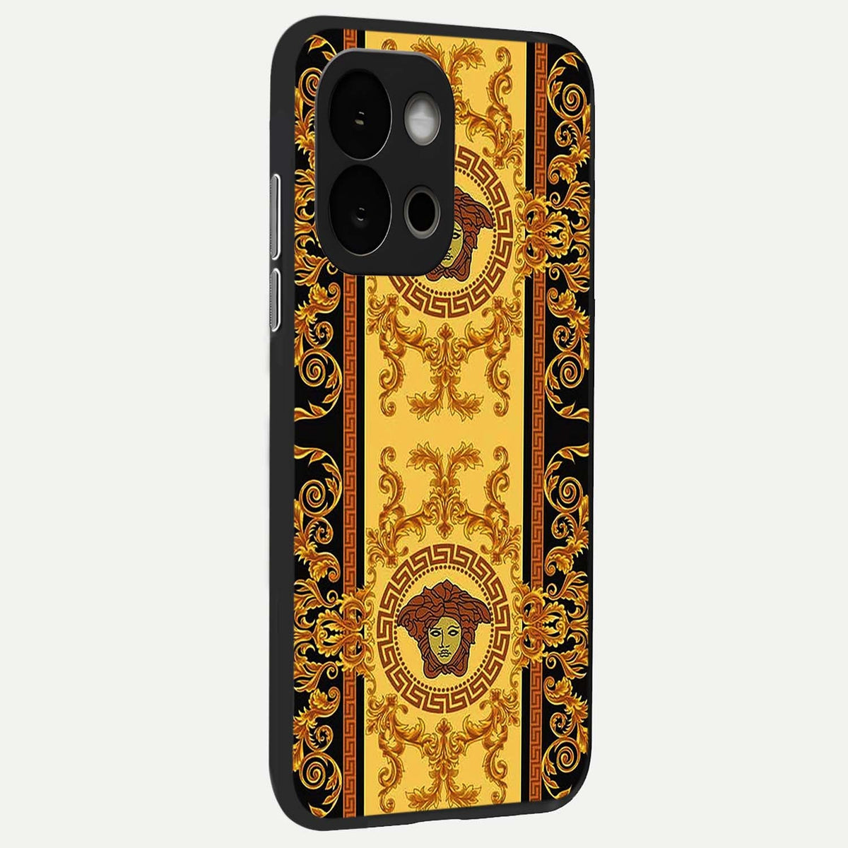  Golden Royal Heritage back cover For OnePlus 13S slim fit glass case with vibrant aesthetic design