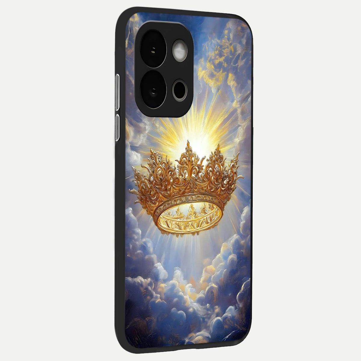  Heavenly Crown Light back cover For OnePlus 13S slim fit glass case with vibrant aesthetic design