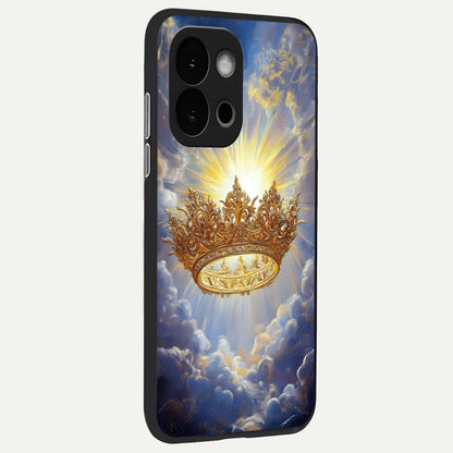 Heavenly Crown Light back cover For OnePlus 13S slim fit glass case with vibrant aesthetic design