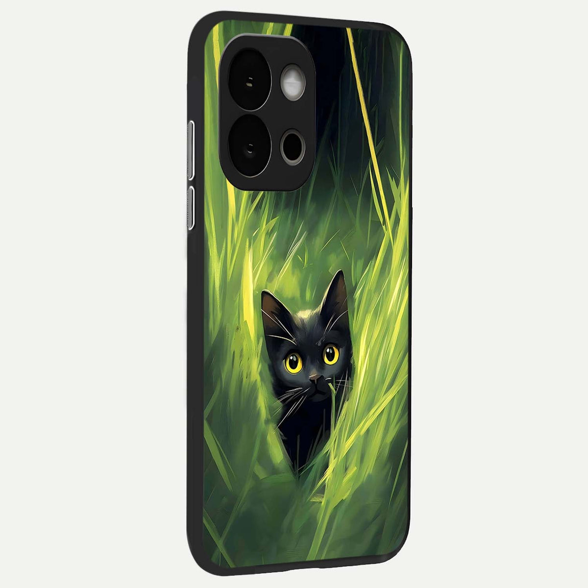  Hidden Cat Whisper back cover For OnePlus 13S slim fit glass case with vibrant aesthetic design