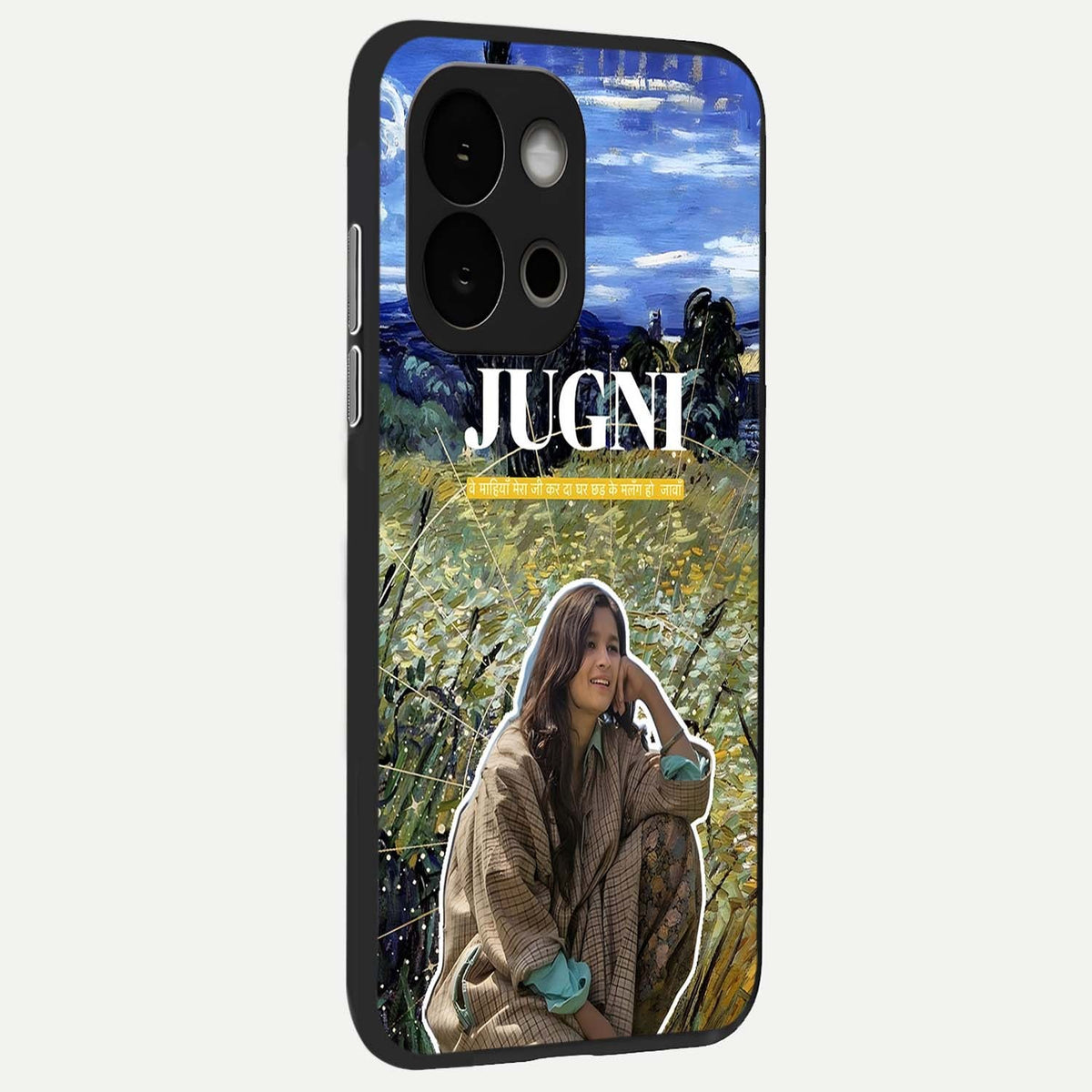  Jugni Soul Vibes back cover For OnePlus 13S slim fit glass case with vibrant aesthetic design