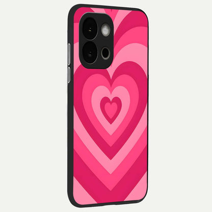  Layered Love Hearts back cover For OnePlus 13S slim fit glass case with vibrant aesthetic design