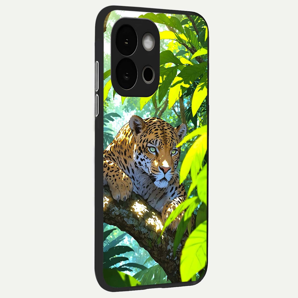  Leopard in Jungle back cover For OnePlus 13S slim fit glass case with vibrant aesthetic design
