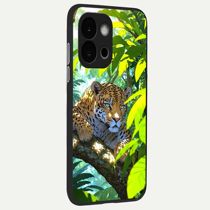  Leopard in Jungle back cover For OnePlus 13S slim fit glass case with vibrant aesthetic design