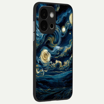  Midnight Sky Whirl back cover For OnePlus 13S slim fit glass case with vibrant aesthetic design