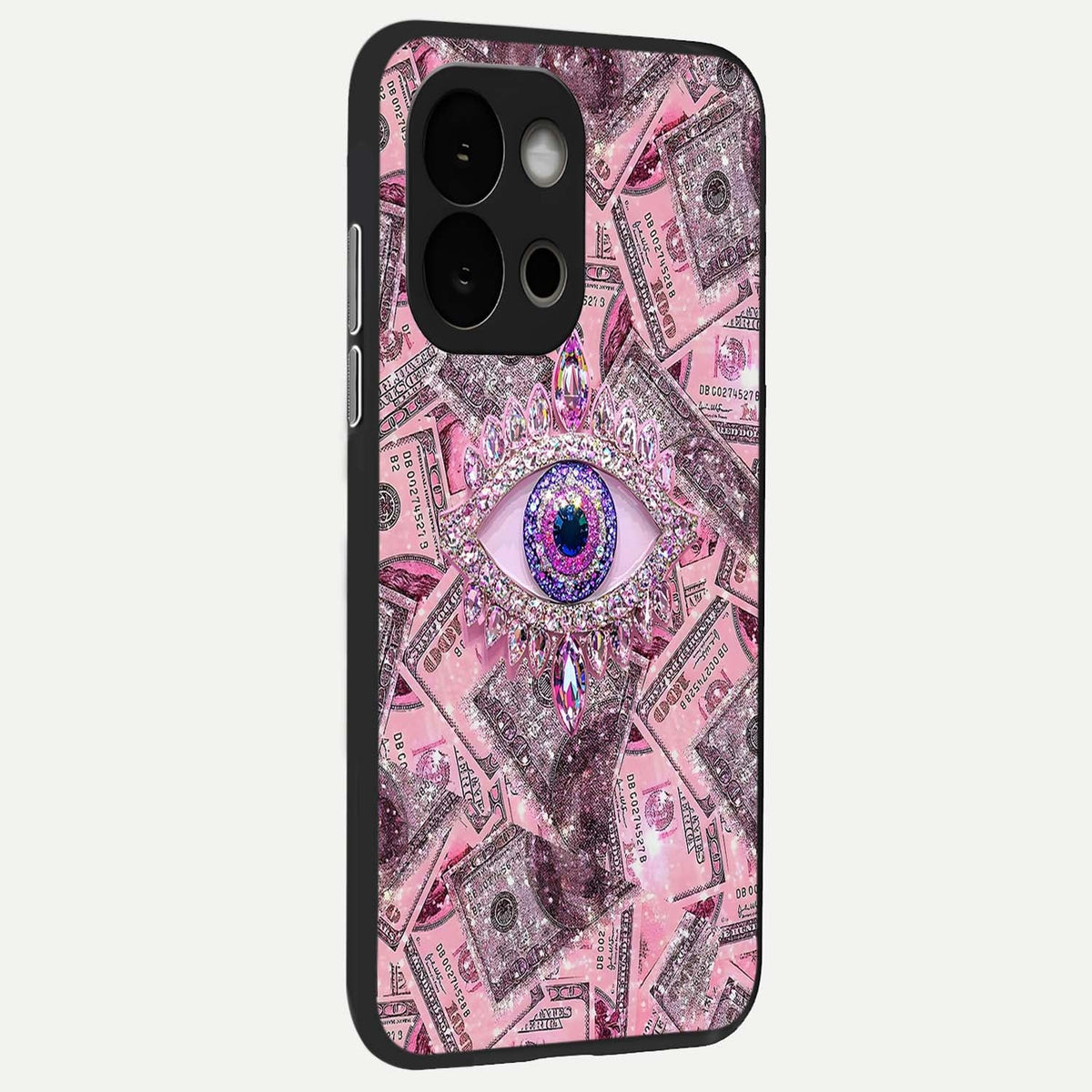  Money Eye Luxe back cover For OnePlus 13S slim fit glass case with vibrant aesthetic design