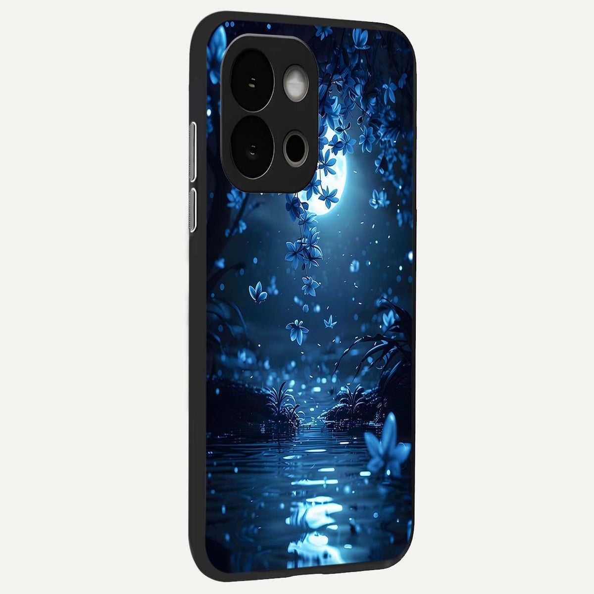  Moonlight Petal Dream back cover For OnePlus 13S slim fit glass case with vibrant aesthetic design