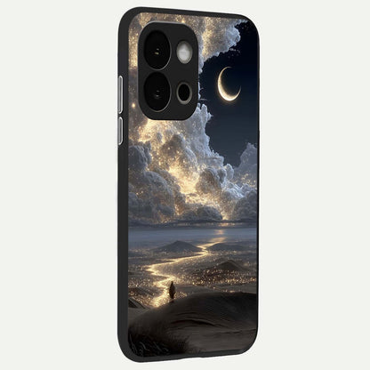  Moonlight Spark Path back cover For OnePlus 13S slim fit glass case with vibrant aesthetic design