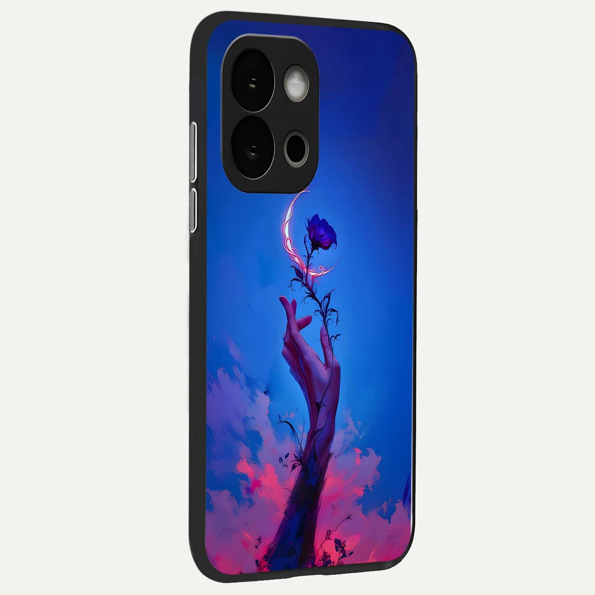  Mystic Hand back cover For OnePlus 13S slim fit glass case with vibrant aesthetic design