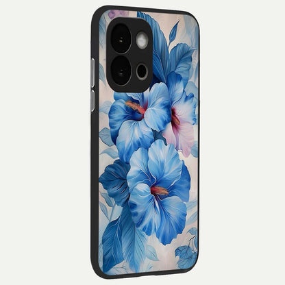  Ocean Hibiscus Grace back cover For OnePlus 13S slim fit glass case with vibrant aesthetic design